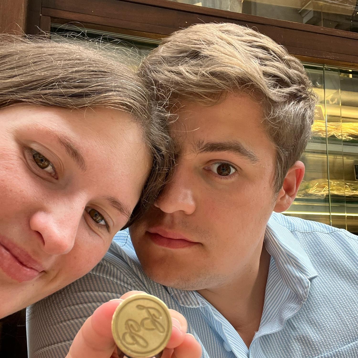 In Venice we bought this seal with our initials!