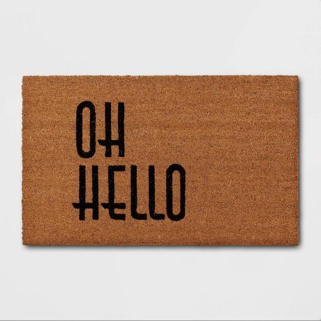 1'6"x2'6" Oh Hello Doormat Black - Threshold™