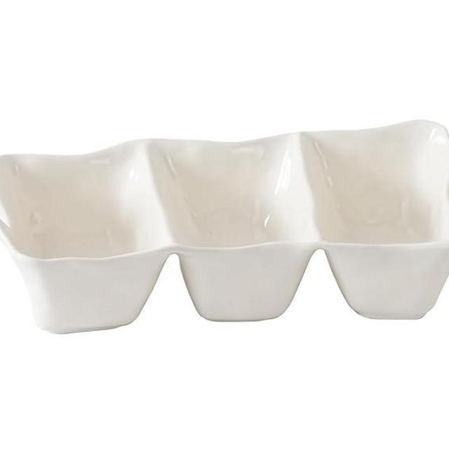 Pampa Bay 3 Section Serving Piece, Waves, Kitchen, Gift, 15.5 x 5.25 Inch, WAV2739