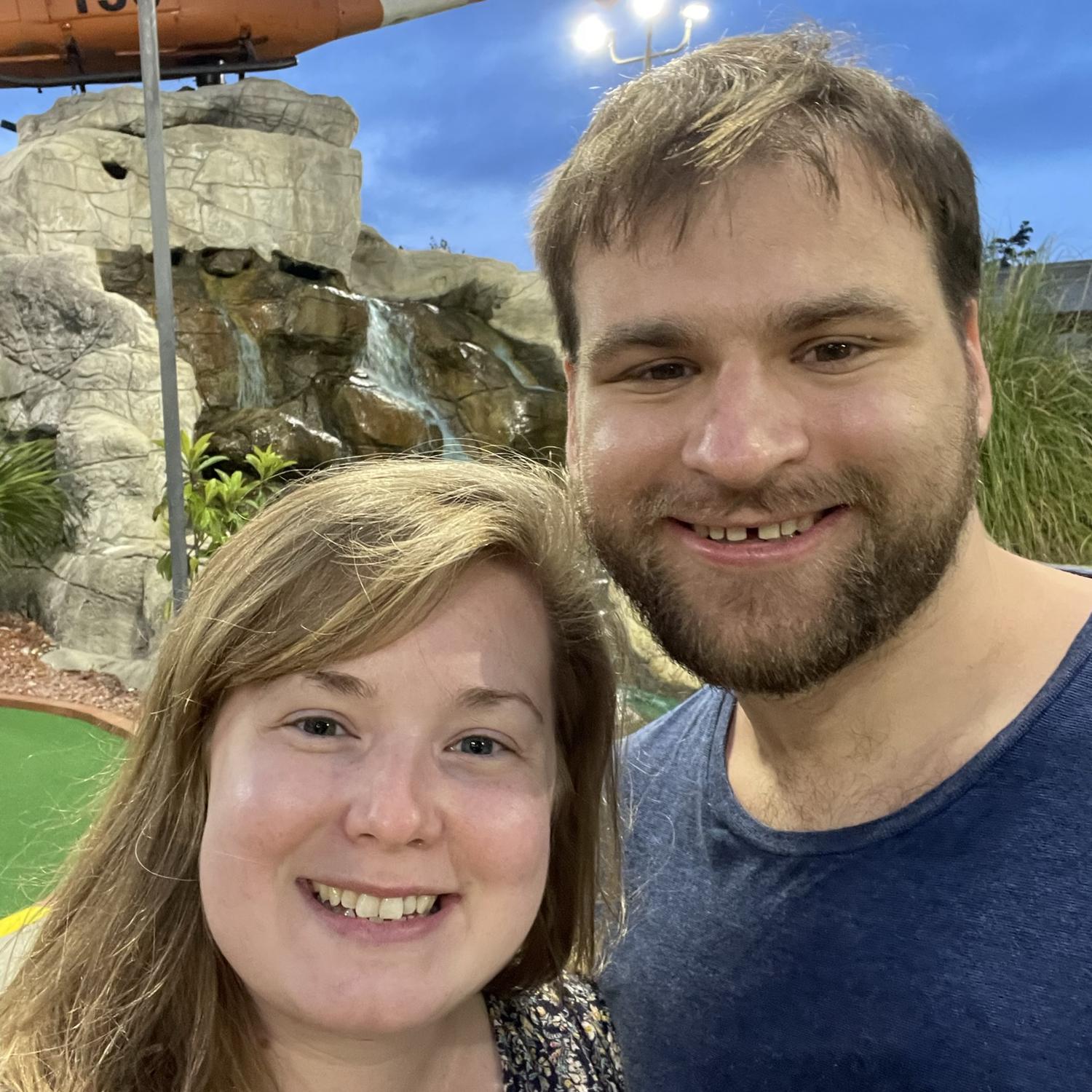 One of many Putt Putt selfies! We can be competitive 😅🤣