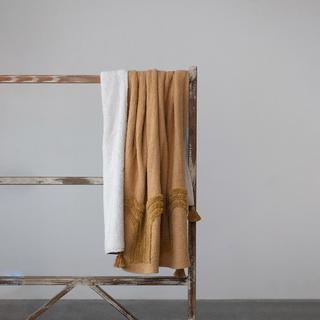 Tufted Arch Fringe Throw Blanket