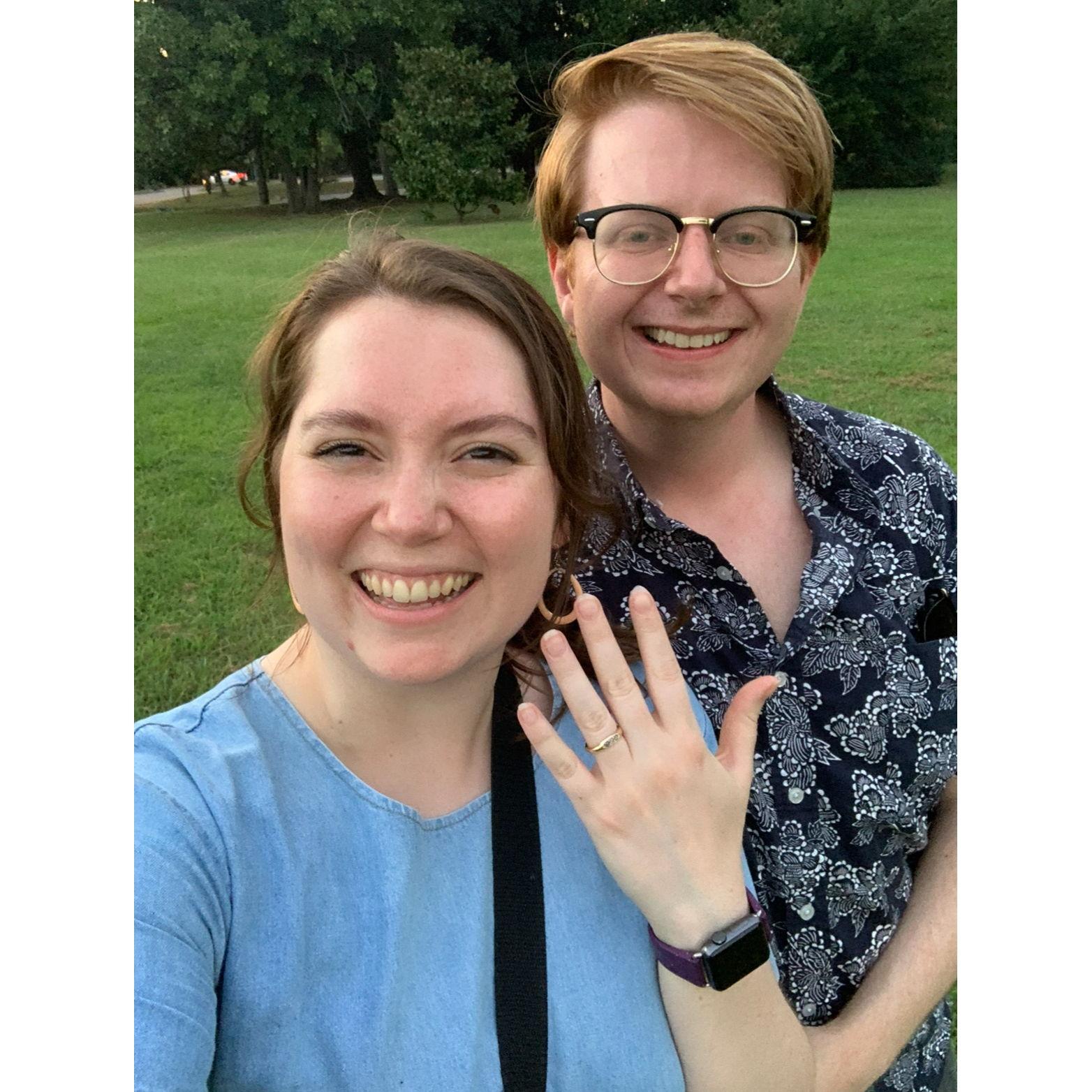 Engagement day! Also our wedding day. Very convenient.