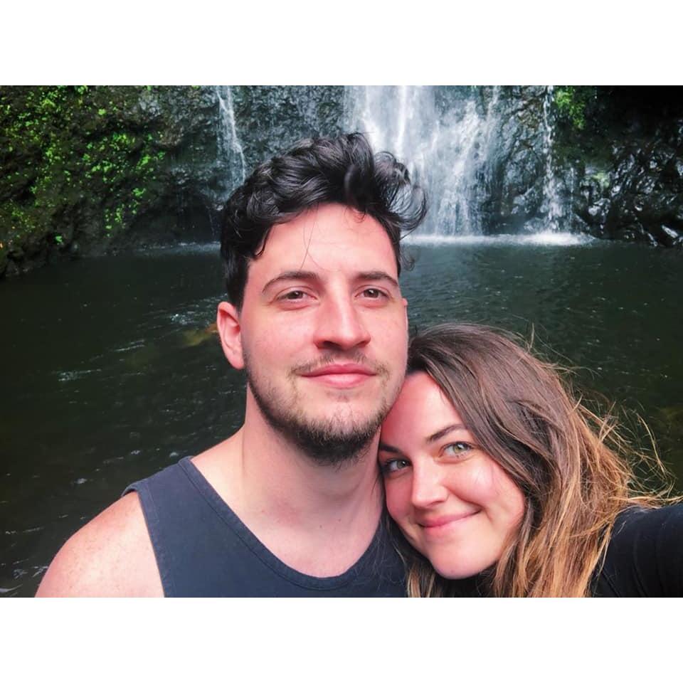 A sweet selfie in front of a Maui waterfall. This trip was so priceless.