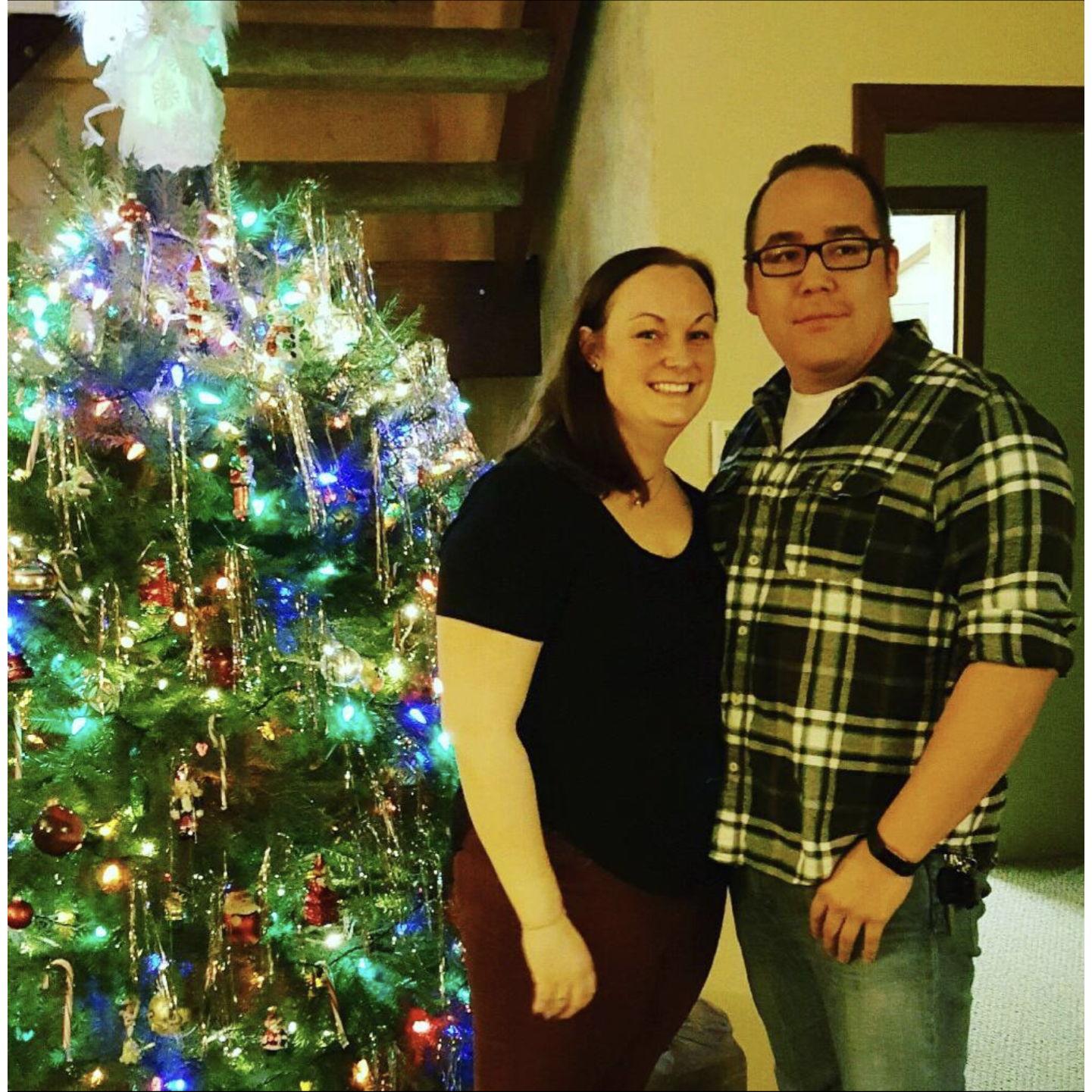 Our first photo taken together. Christmas 2016