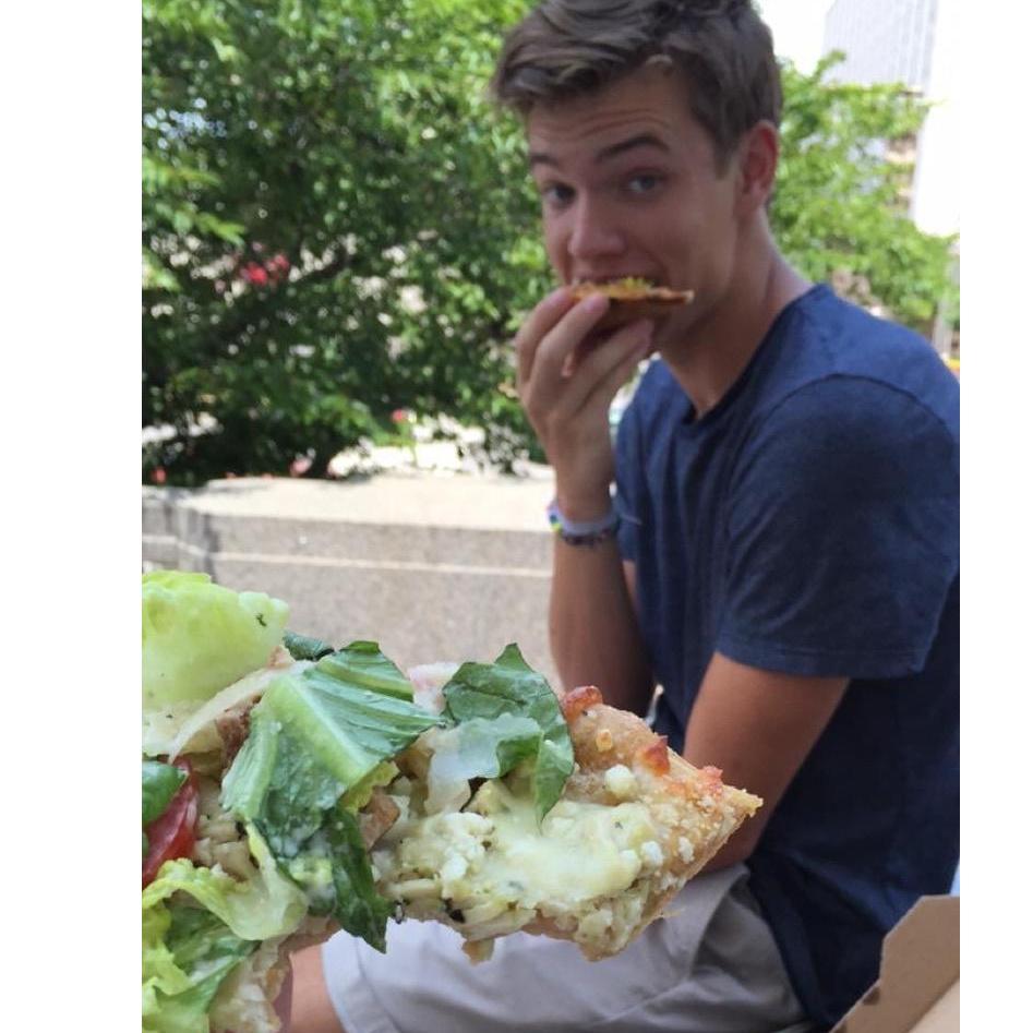 To celebrate 3 whole months of dating, we ate pizza outside and went to an art museum