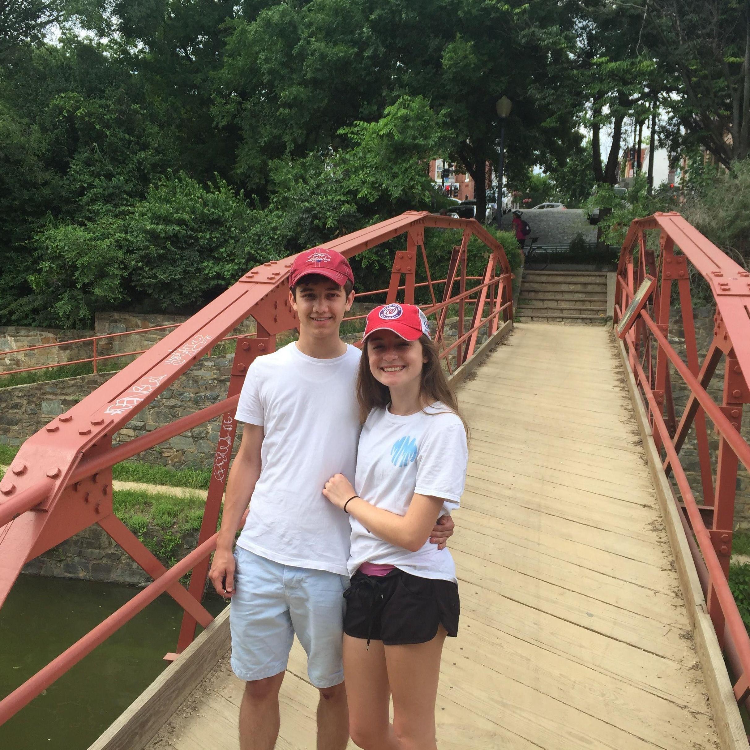 One of our first dates during freshman year of high school in Georgetown, D.C.