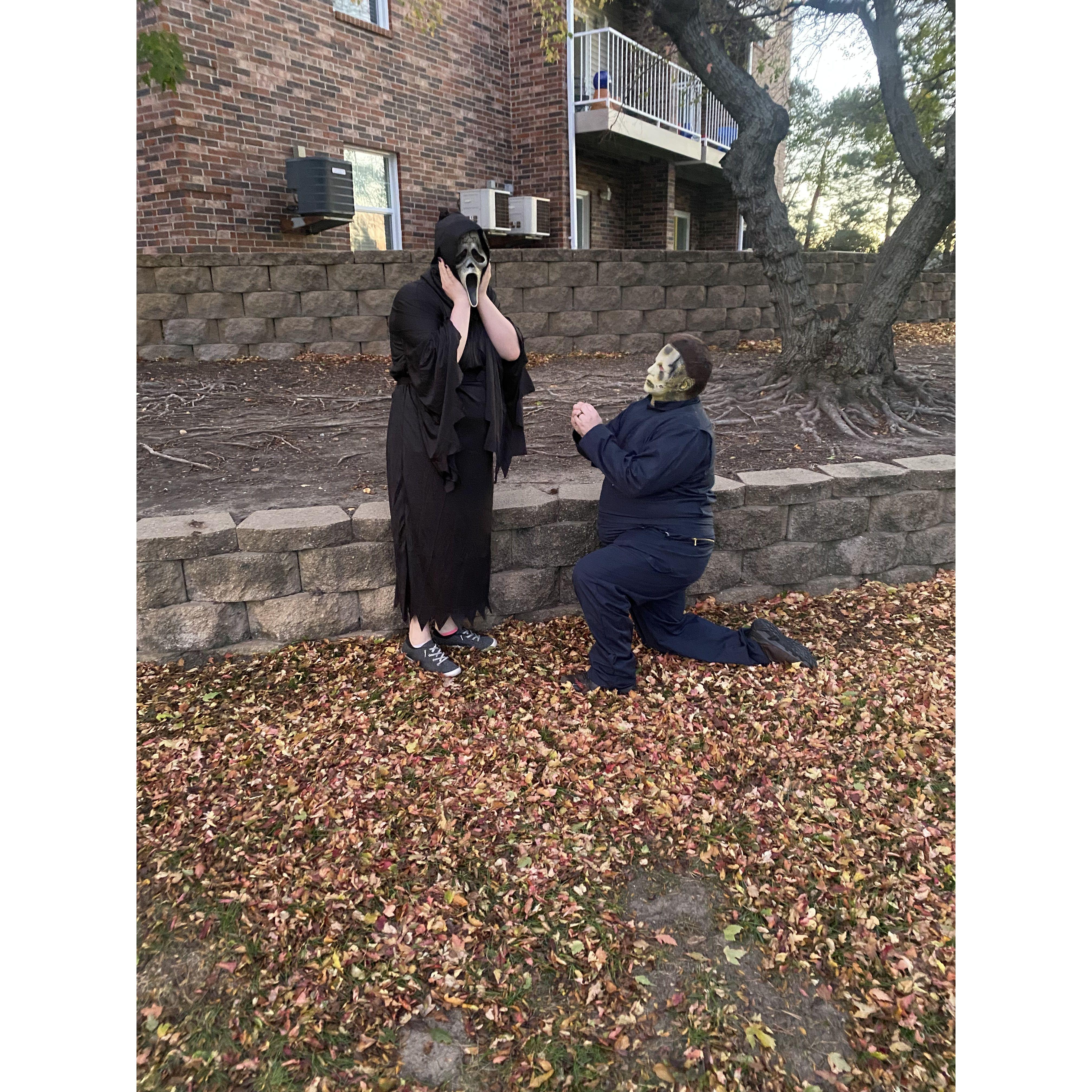 Halloween engagement session