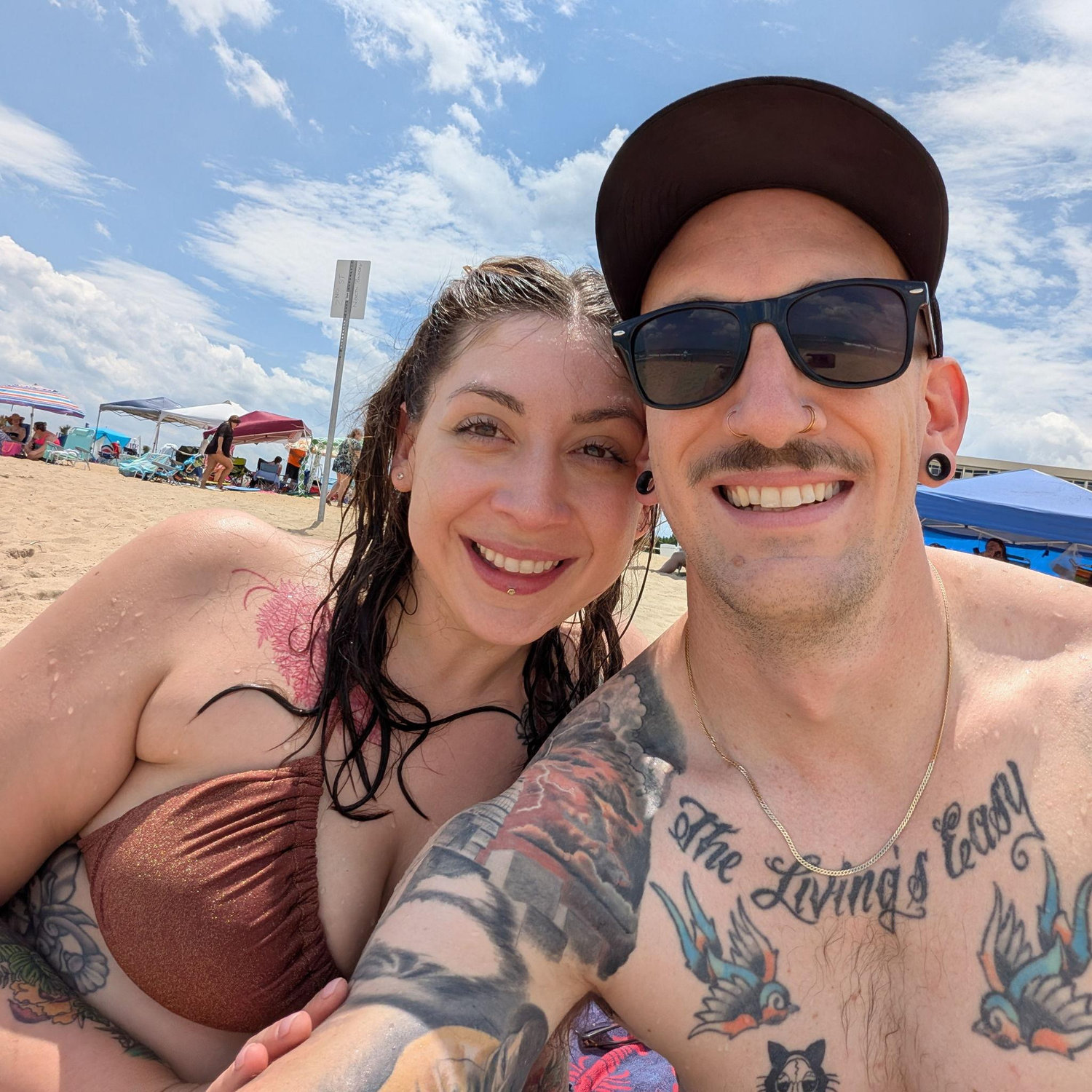 Enjoying Virginia Beach on our whirlwind East Coast trip