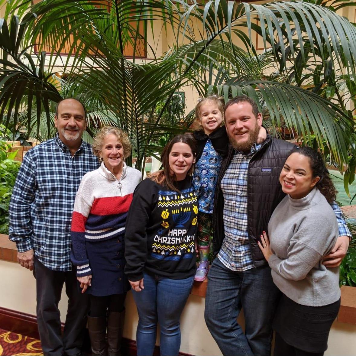 A very special Christmas-Hanukkah celebration with Brad's family!
