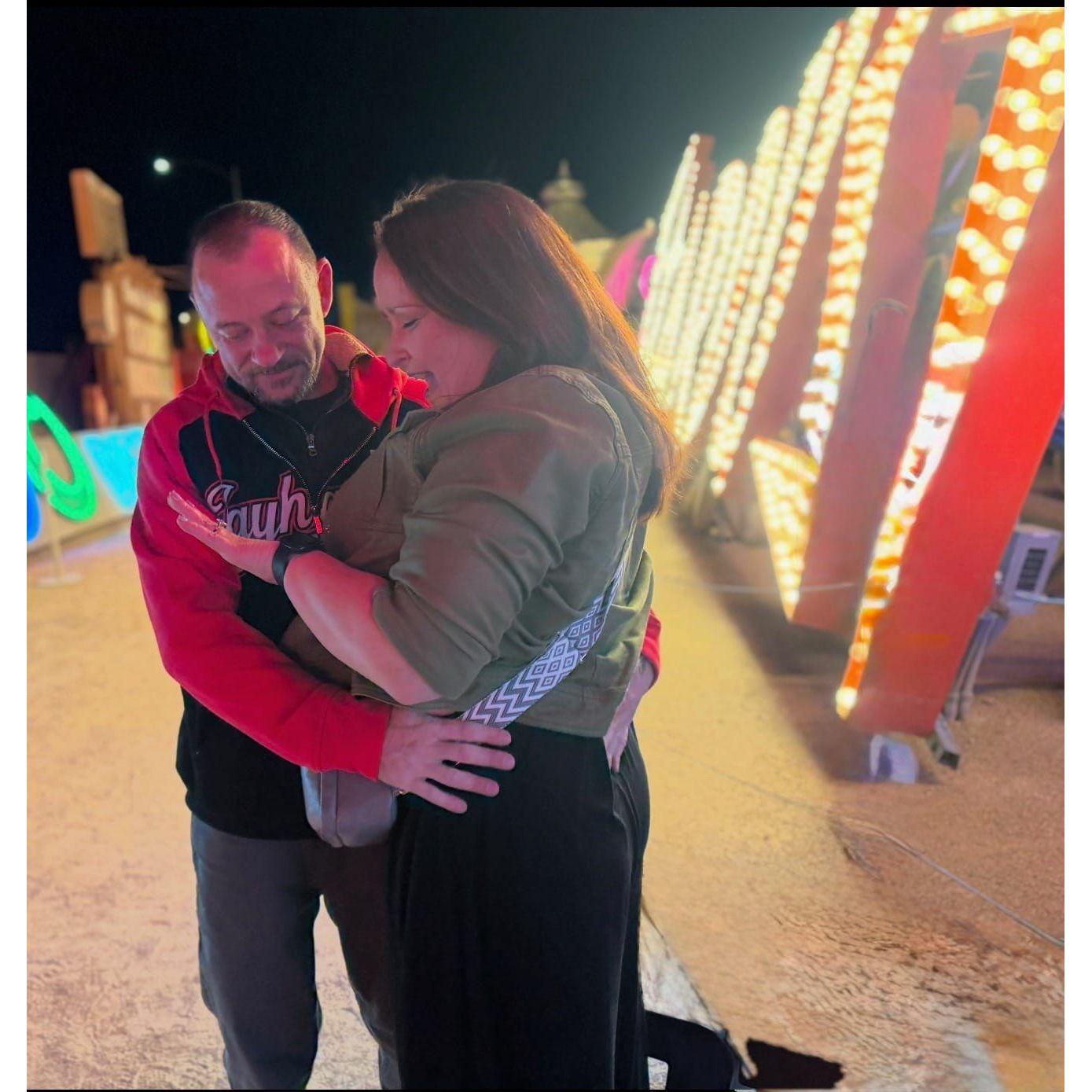 Neon Museum in Las Vegas when I proposed.