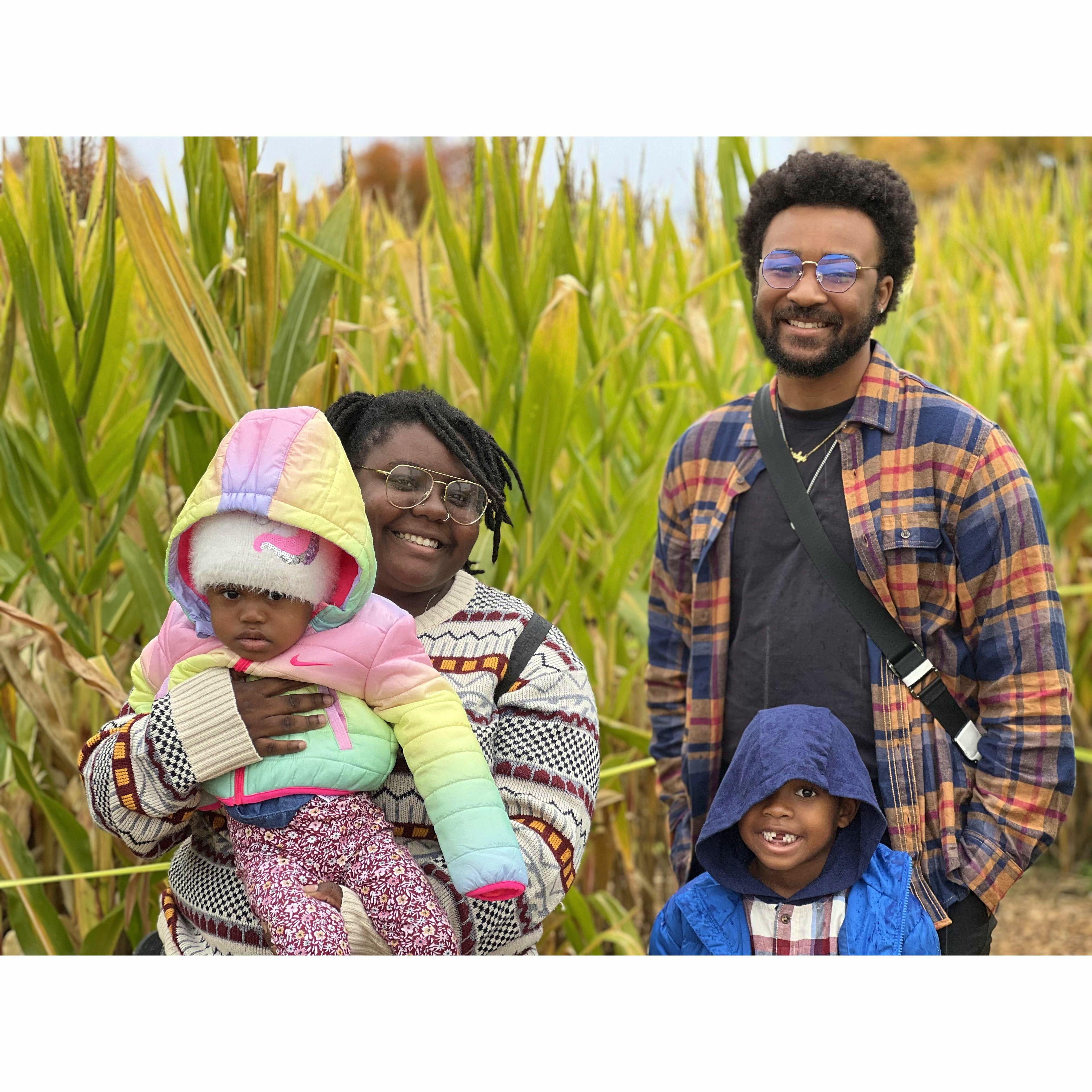 Pumpkin picking with Carter and Demi