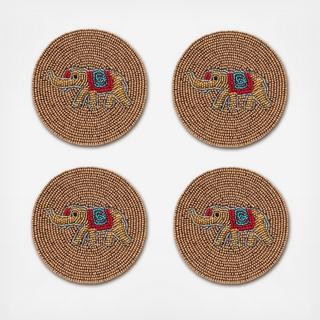 Elephant Coaster, Set of 4