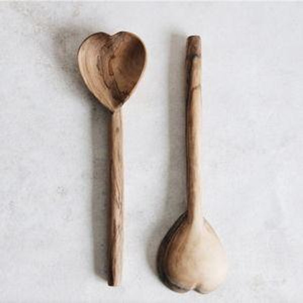 Roan Iris | Wild Olive Wood Heart Cooking Spoon