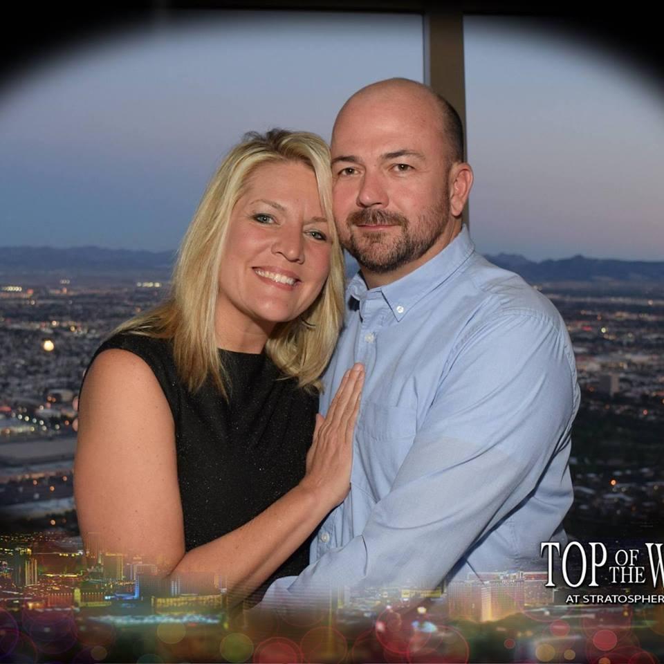Not a coincidence that we were at a restaurant called Top of the World, because that's exactly how I feel when we are together!
"Our first vacation to Vegas"