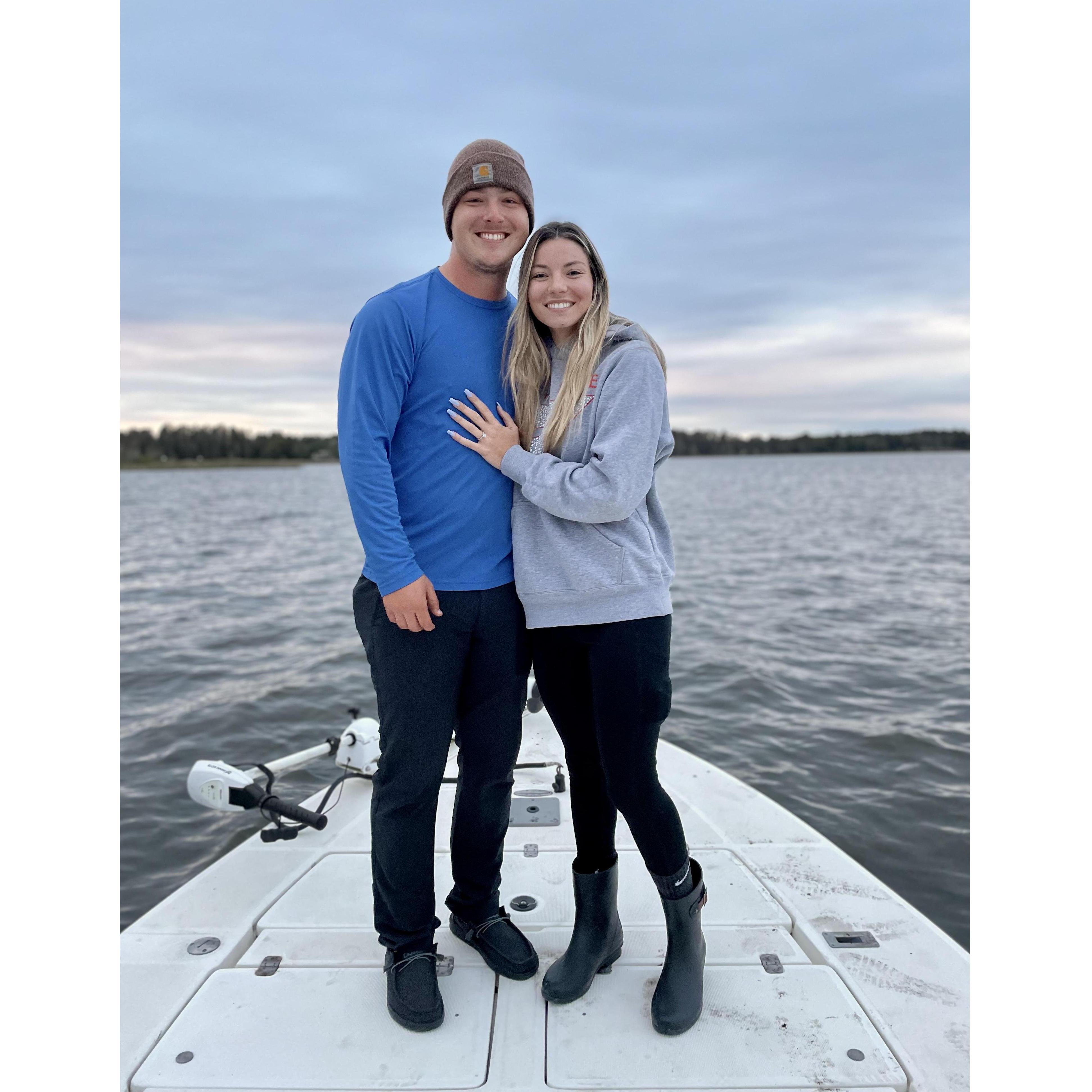 The night Tyler proposed! (I was completely unexpecting it, as you can tell..)