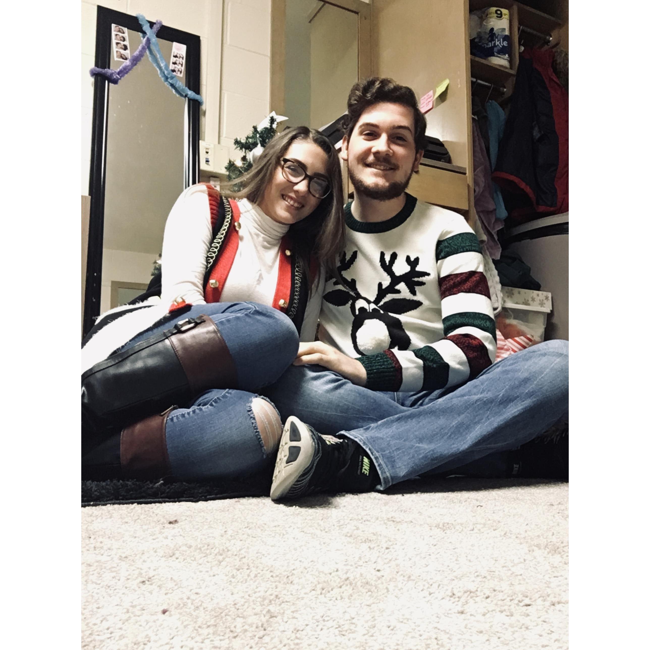 One of many awkward Christmas photos!