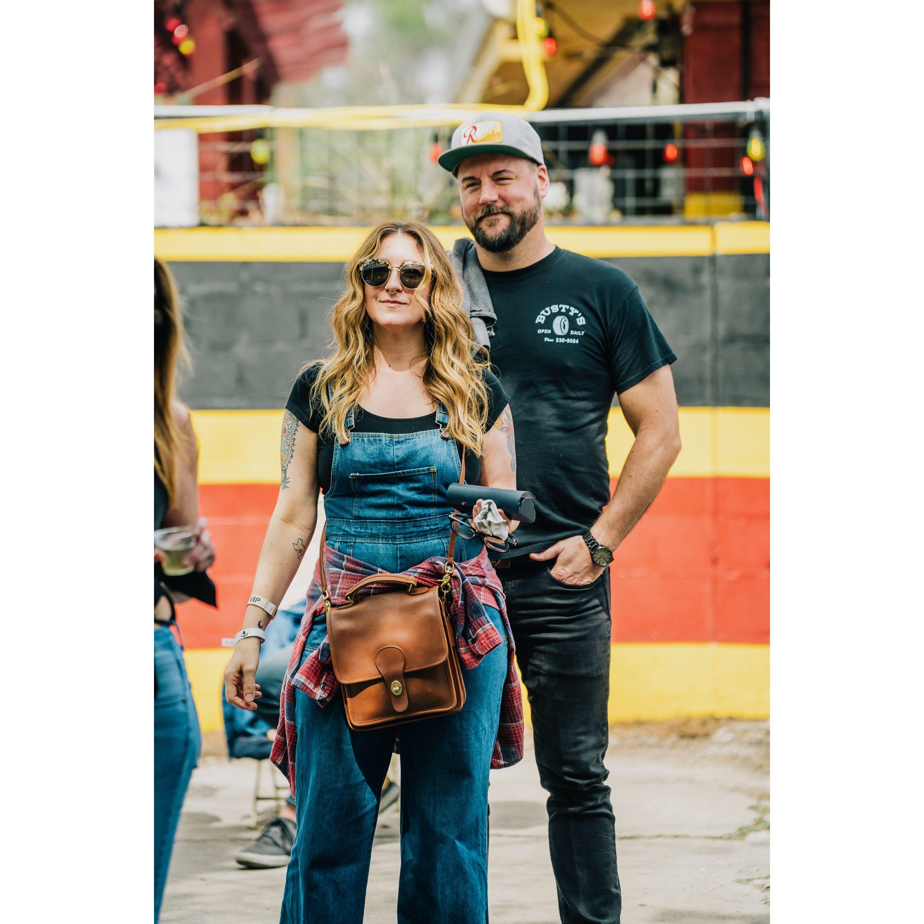 A couple of cool kids listening to bands during SXSW.