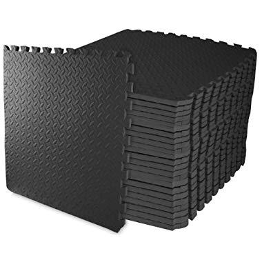 BalanceFrom Puzzle Exercise Mat with EVA Foam Interlocking Tiles for Exercise, MMA, Gymnastics and Home Gym Protective Flooring