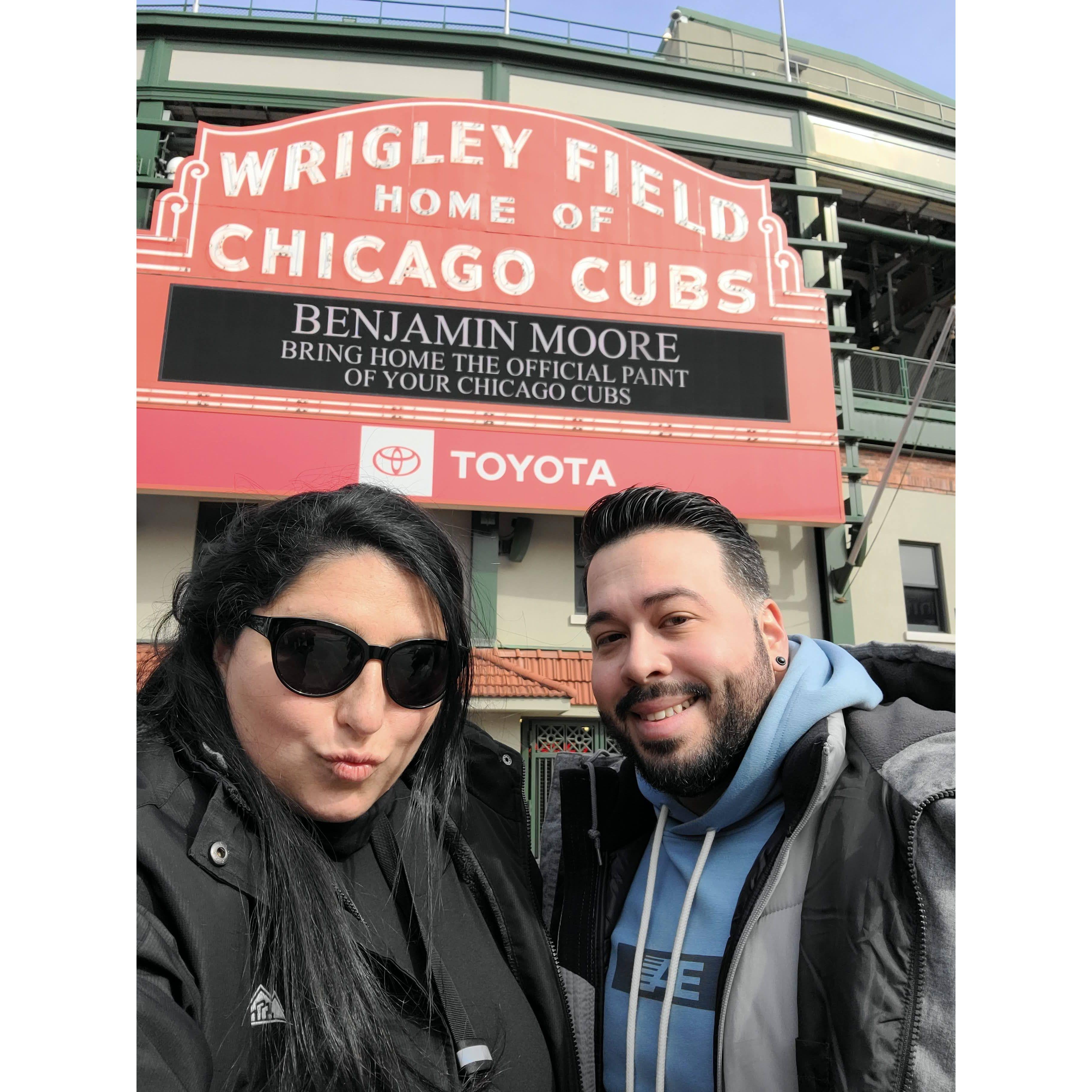 Chicago for David's 35th Birthday trip at Wrigley Field