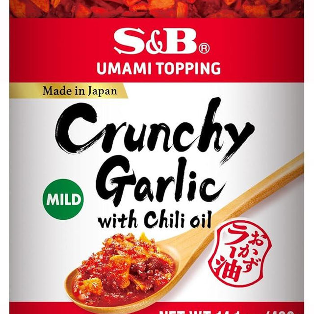 S&B Chili Oil with Crunchy Garlic, 14.1 Ounce