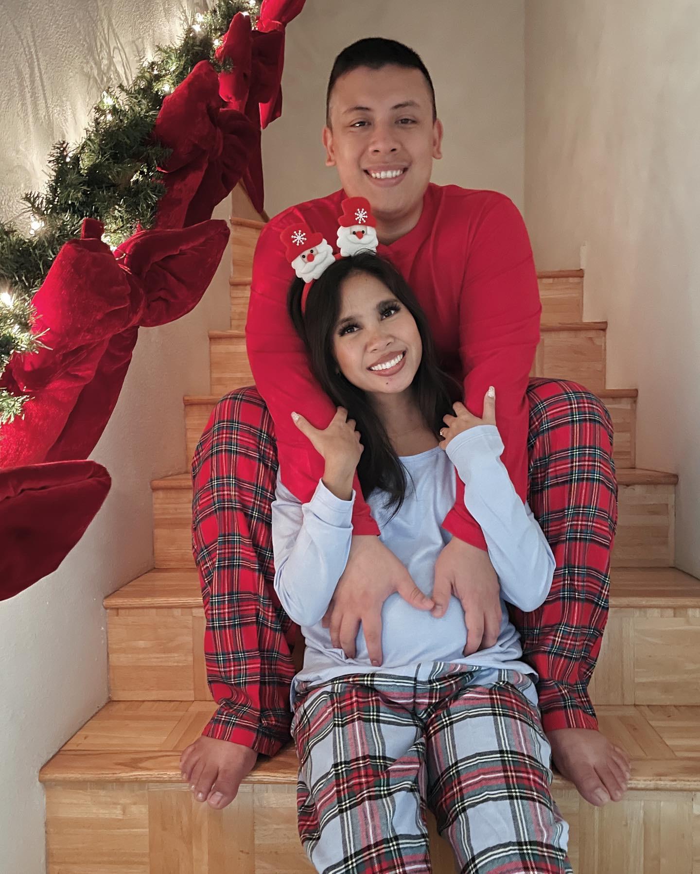 Christmas Eve stair pose pt. 1