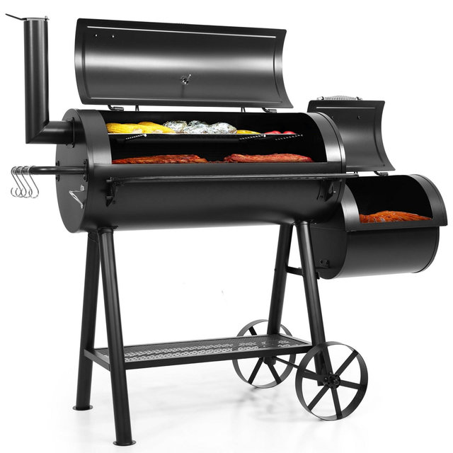 Garden GROTTO Heavy Duty Outdoor Smoker with 941 sq.in. Cooking Area - Versatile Charcoal Smoker and Grill Combo for Ultimate Backyard Cooking