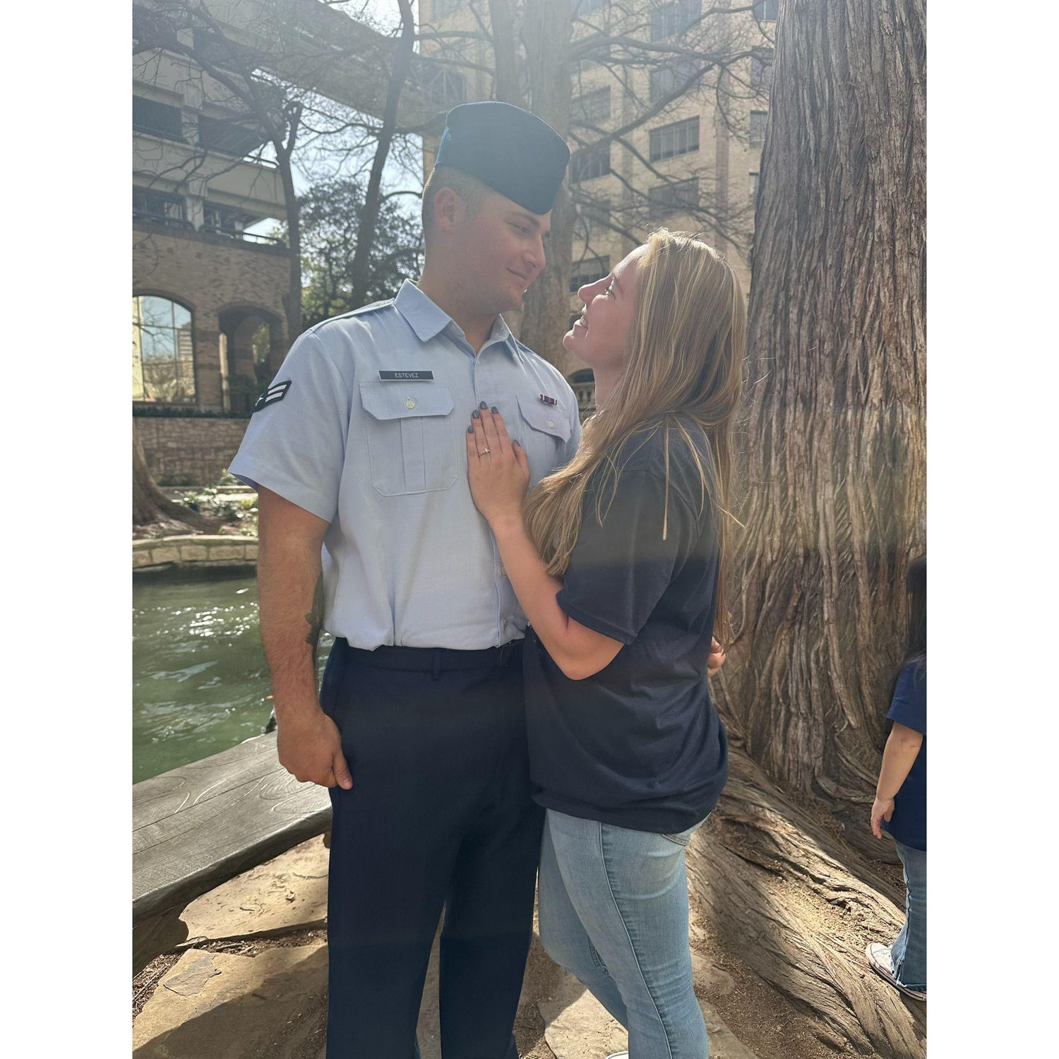 San Antonio Riverwalk after our engagement!