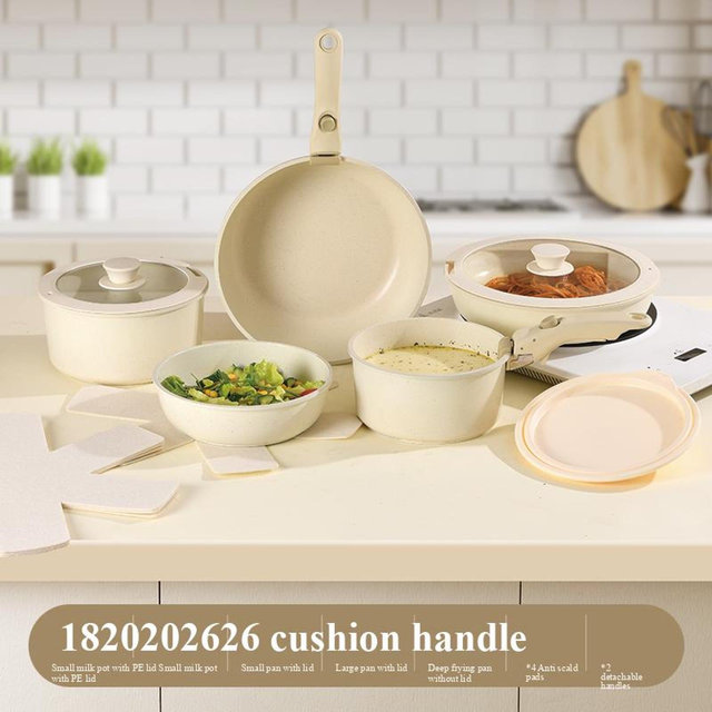 17-Piece Kitchen Pots and Pan Set with Copper Stainless Steel Cookware, Cooking Pans & Lids, Including Cake Pan Durable Premium Set