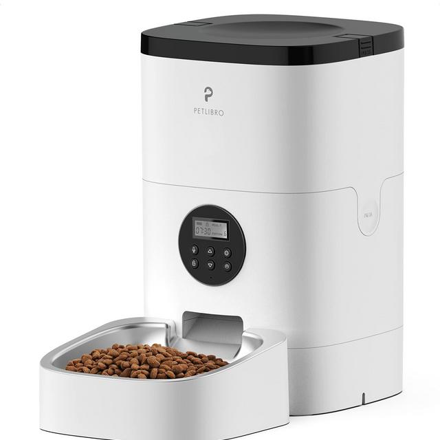 PETLIBRO Automatic Cat Feeder, Timed Cat Feeder with Desiccant Bag for Pet Dry Food, Programmable Portion Control 1-4 Meals per Day 10s Voice Recorder for Cats and Dogs 4L/6L