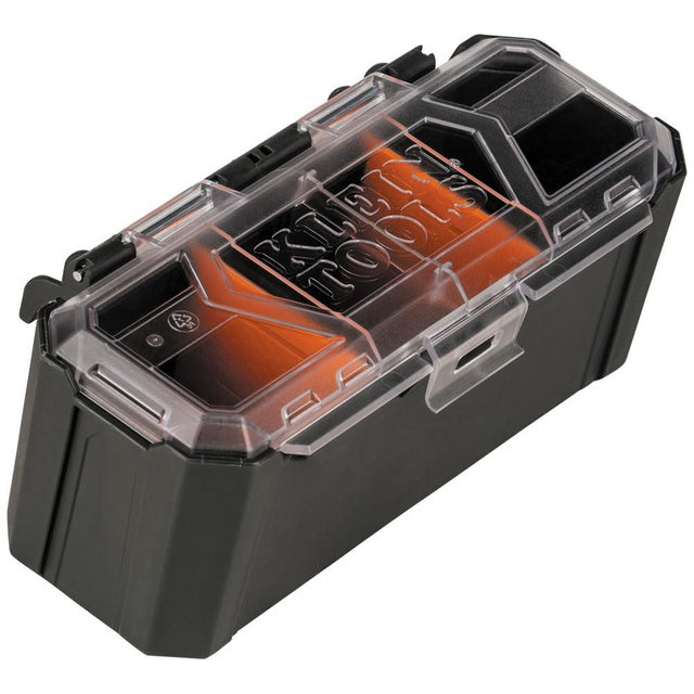 Klein Tools 54815MB MODbox Parts Bin, Modular Tool Storage System Side Mounting Accessory, Easy One-Handed Attachment, Clear Lid