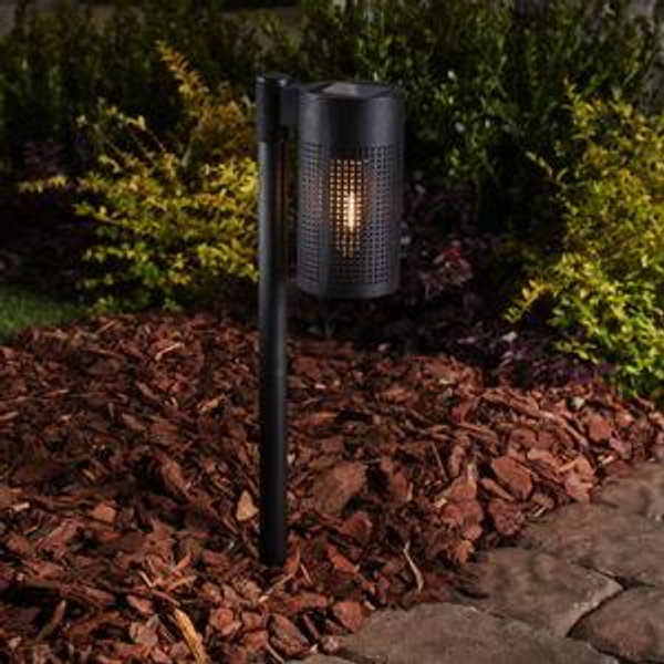 Harbor Breeze 10 -Lumens 1 -Watt Black Solar LED Outdoor Path Light ( 3000-K )