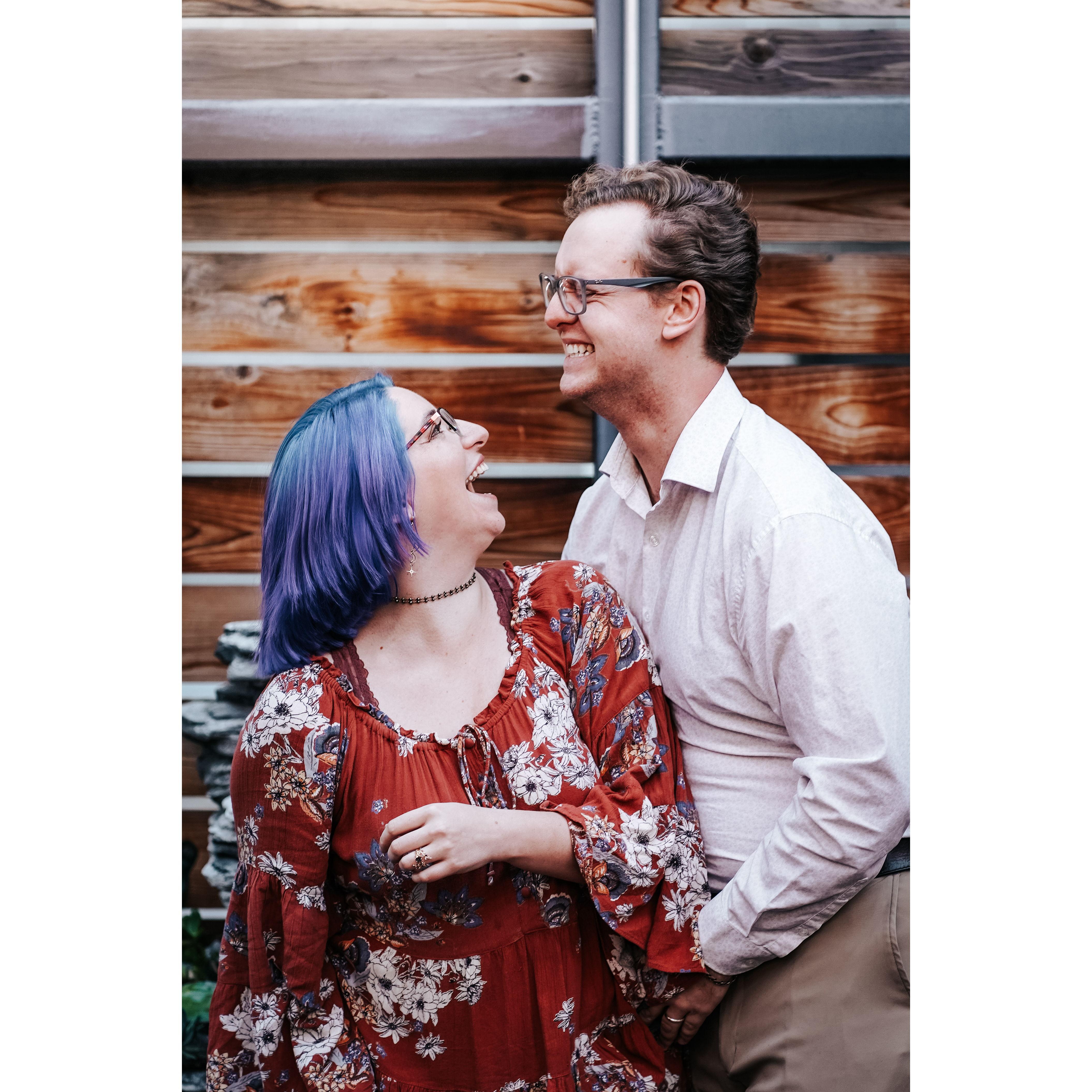 Taken at our engagement photoshoot with Hannah Nixon Photography.