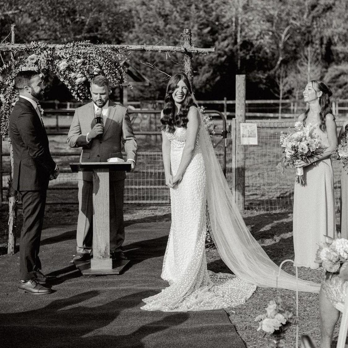 Our first picture together at Erica and Seamus' wedding, September 2021