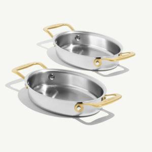 Stainless Steel Gratin Dishes - Antique Brass