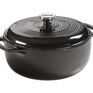 Lodge Manufacturing Company EC6D18 Enameled Dutch Oven, 6 qt, Midnight Chrome