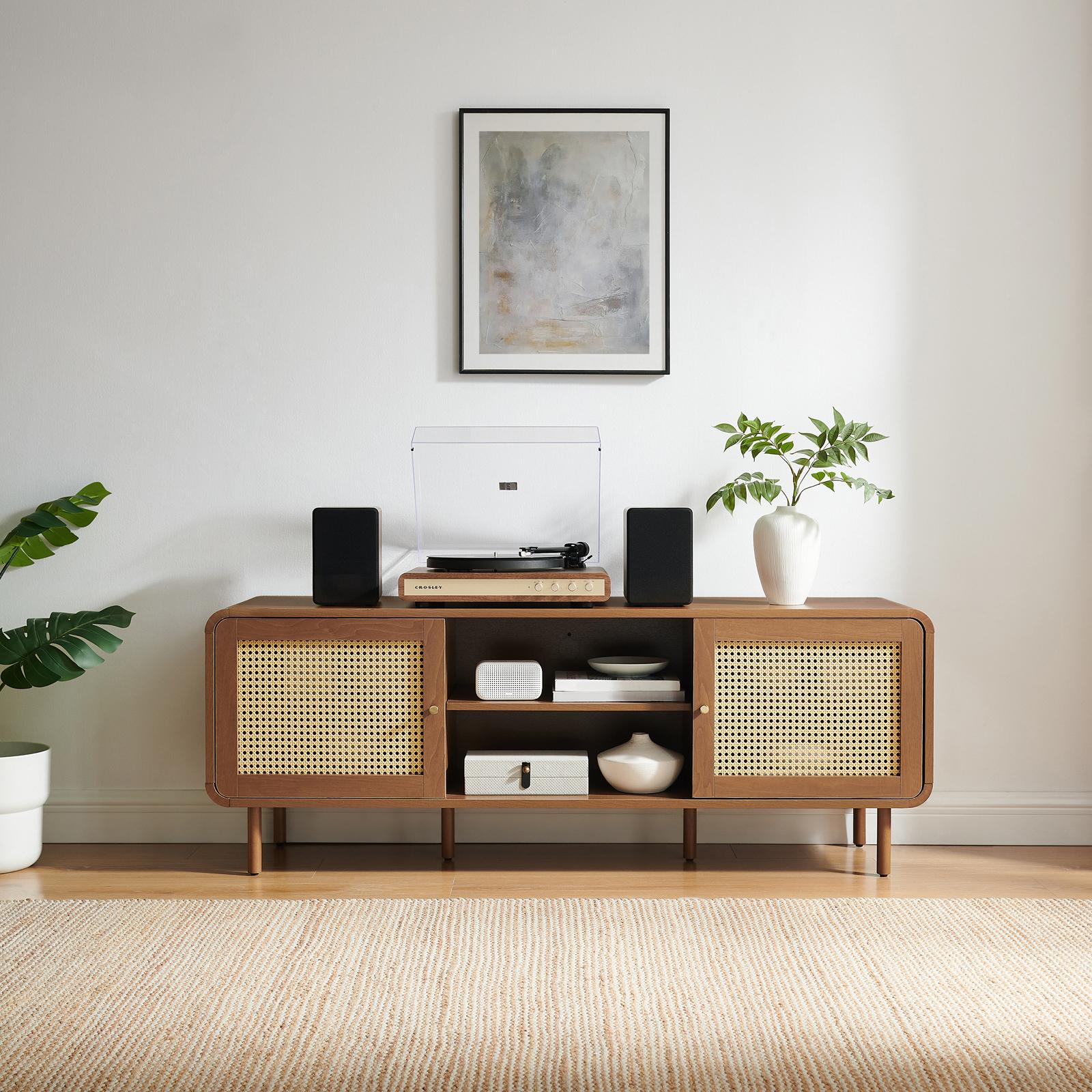 Crosley Furniture, Nora Record Cabinet with Storage Console | Zola