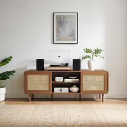 Crosley Furniture, Nora Record Cabinet with Storage Console | Zola