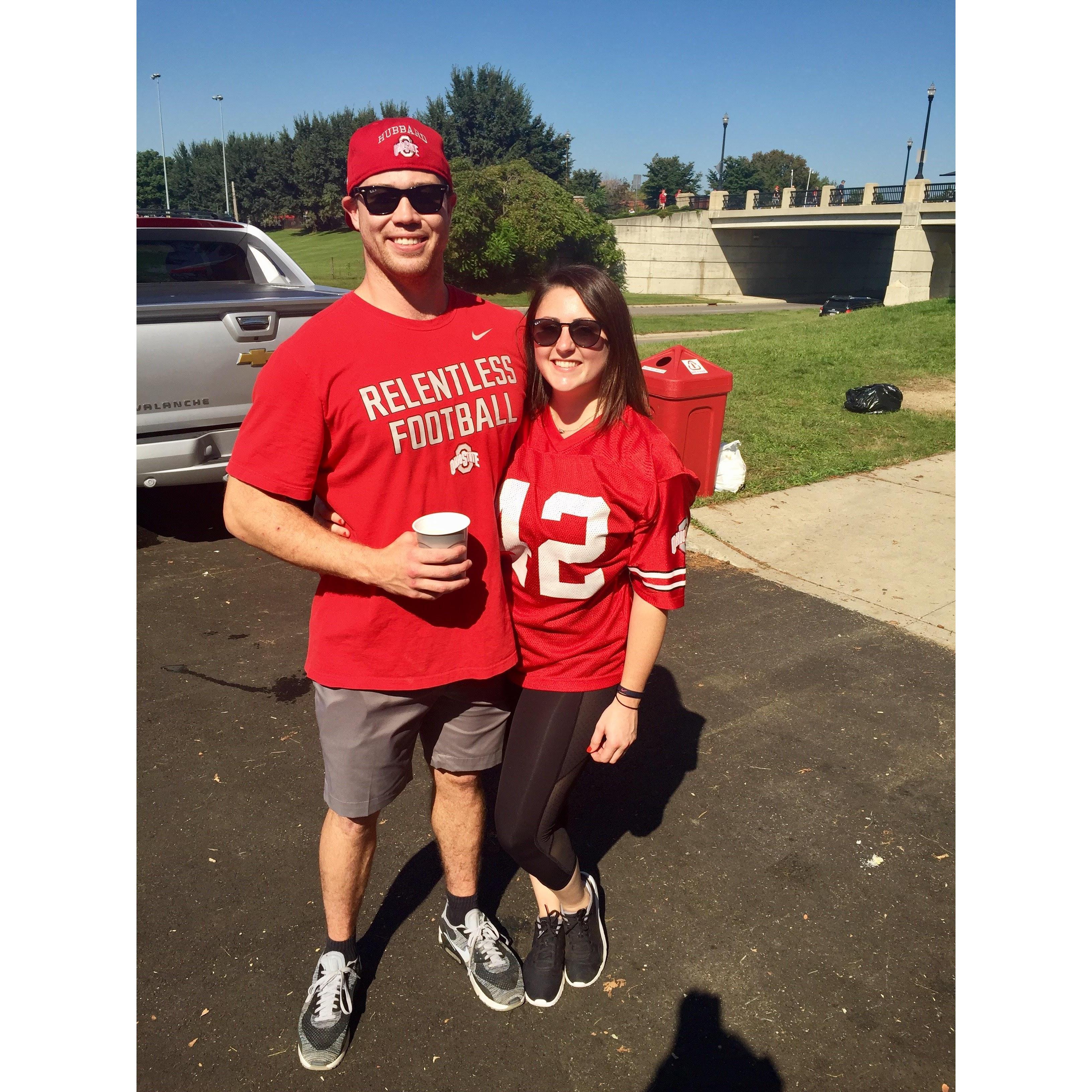 At the Hubbard tailgate at the southriver parking lot