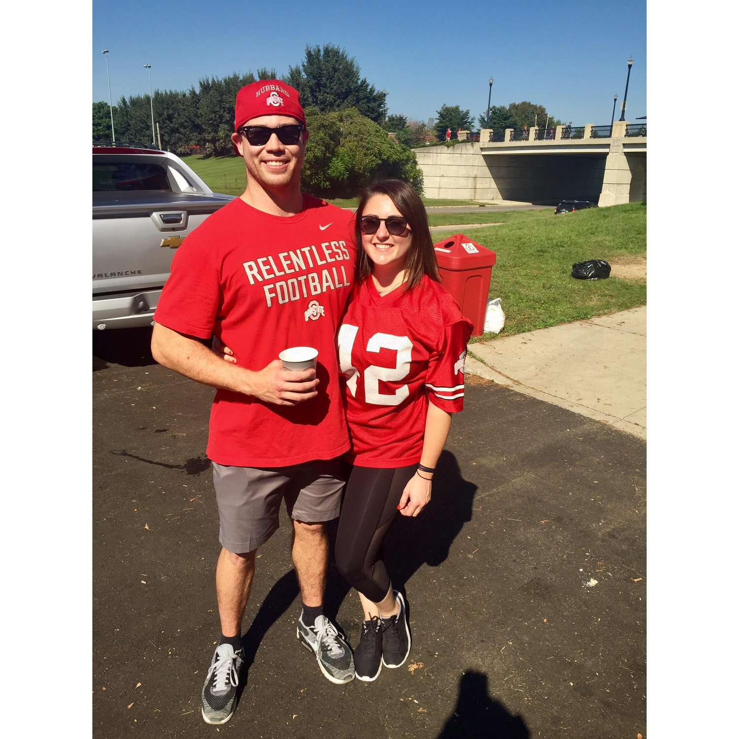At the Hubbard tailgate at the southriver parking lot