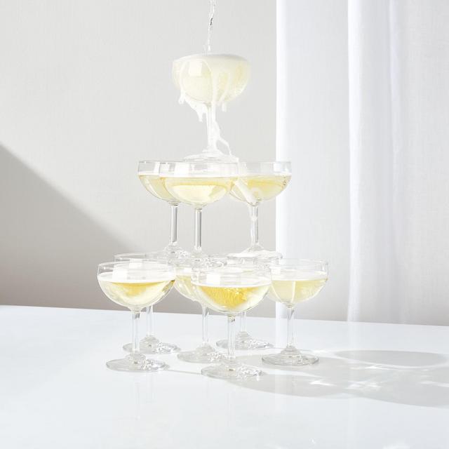 Champagne Tower Coupe Glasses, Set of 10