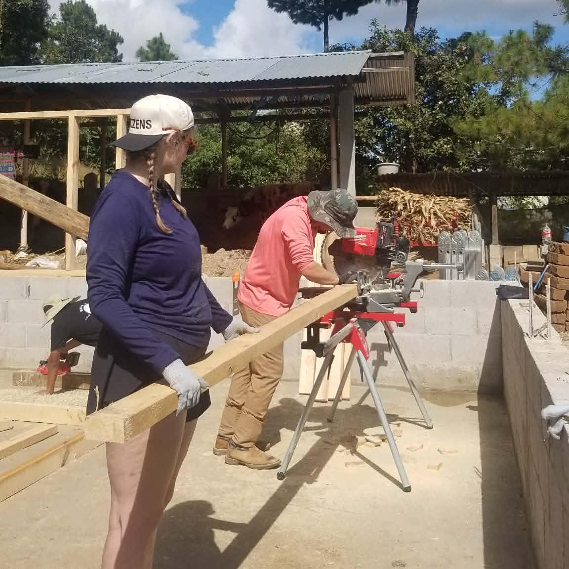 Dream team. Seth cut all the wood for that house.