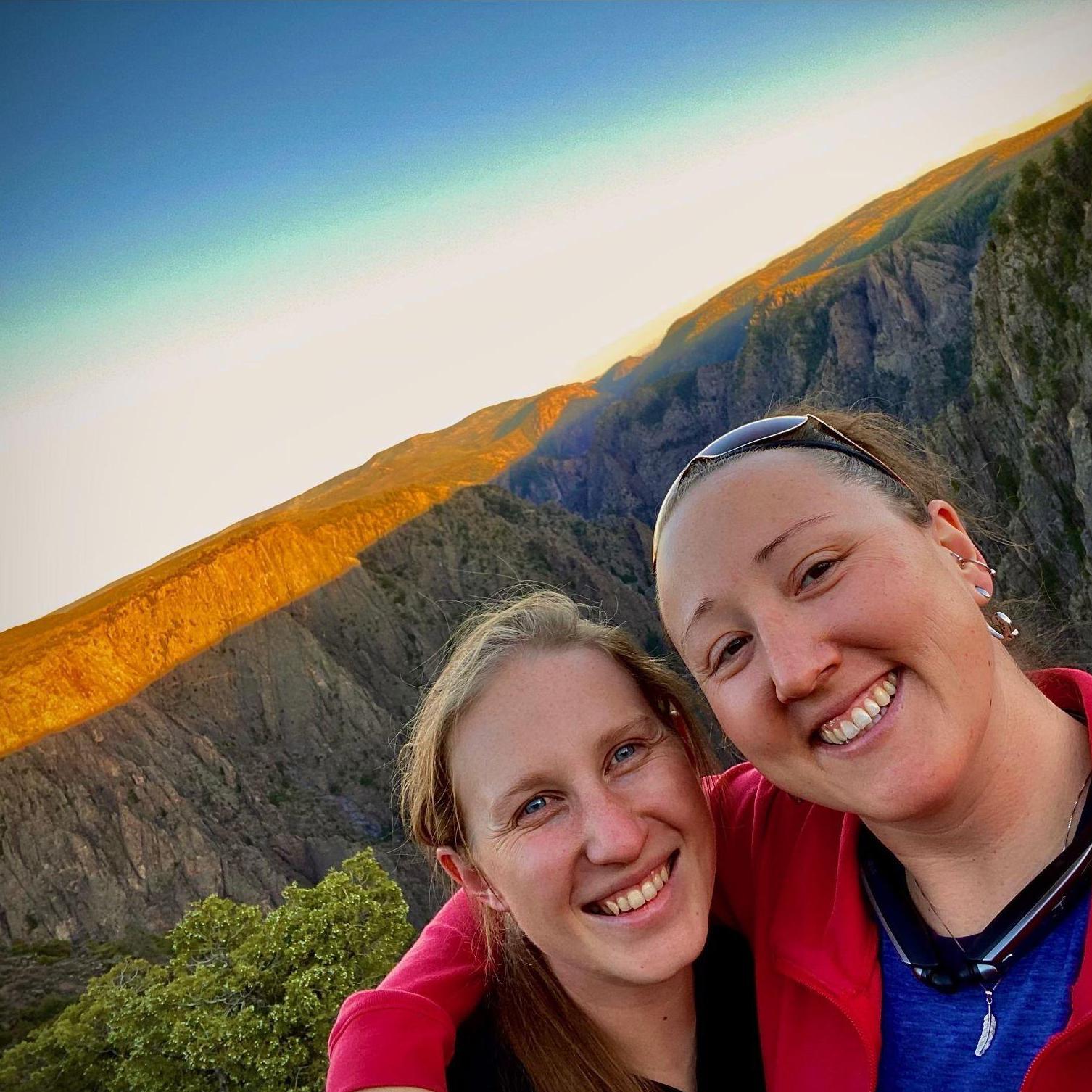 On the Canyon Rim at Sunset.