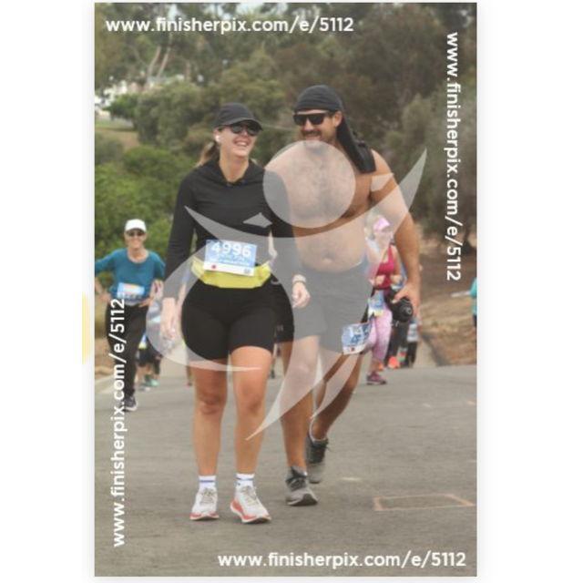 As you can tell by this picture, Becca and Mike were not breaking course records with their pace.