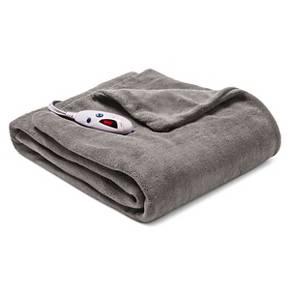 GRAY - Biddeford Extra Long Microplush Electric Throw