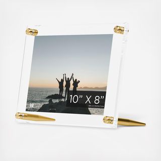 Acrylic Bevel Gold Tabletop Float Frame