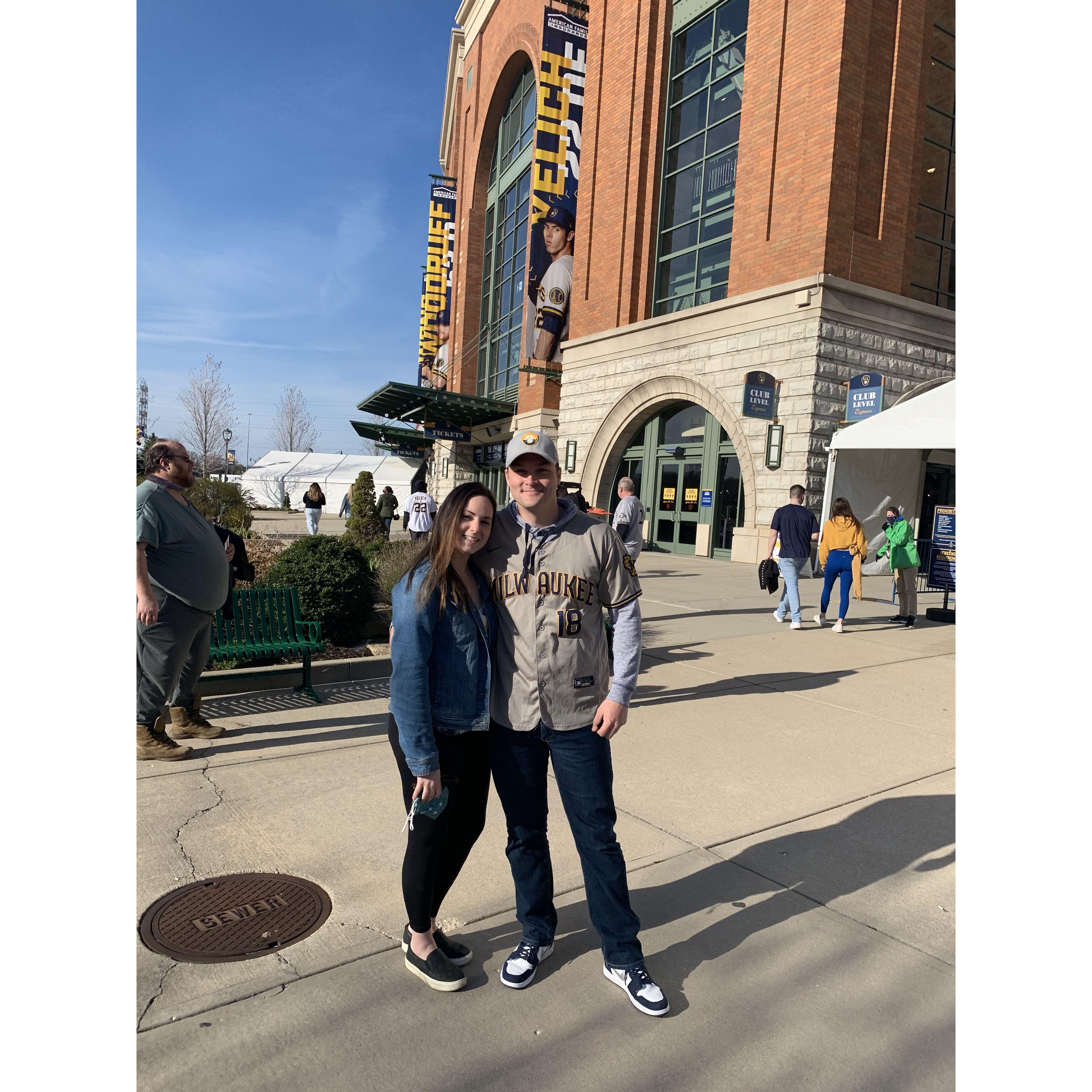 One of many Brewers game outings.