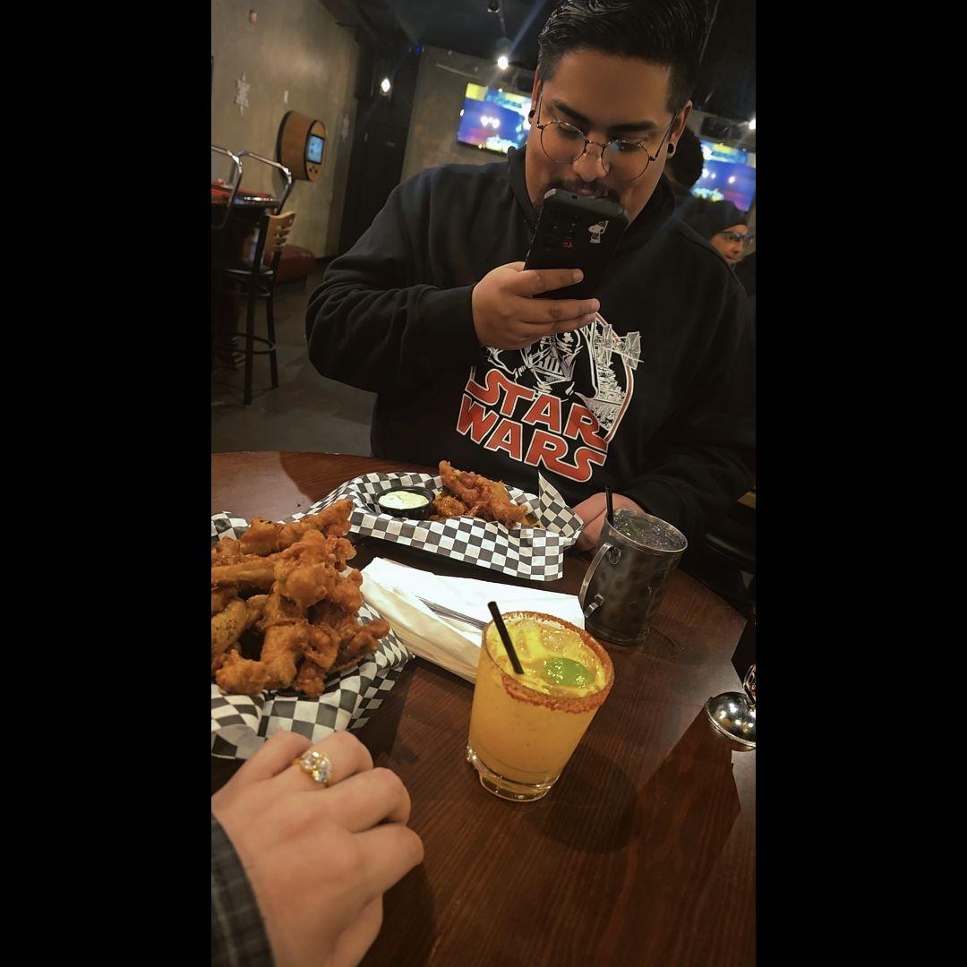 Engagement drinks at our favorite bar!