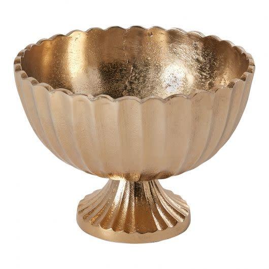 Copper Finish Scallop Compote 8.5 x 6"