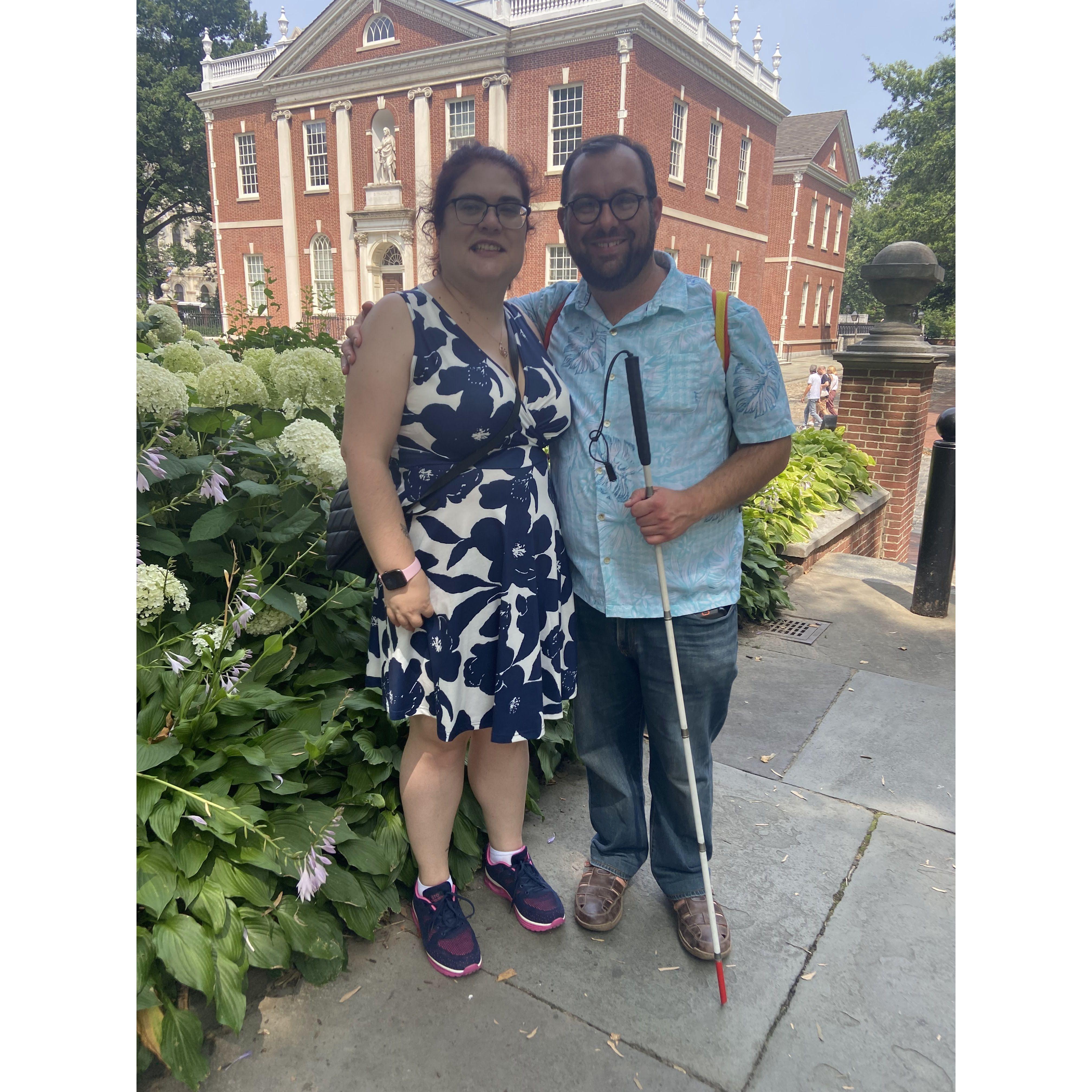 We went on a day trip to Philadelphia.