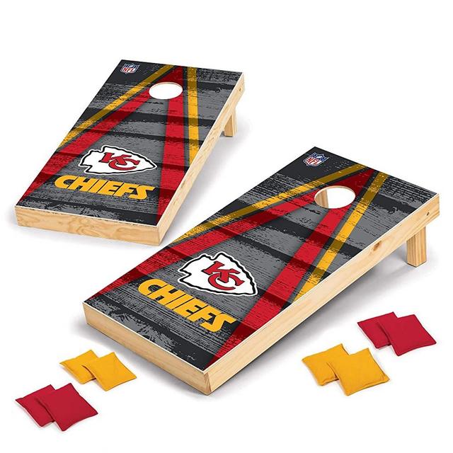 NFL Pro Football 2' x 4' Wood Direct Print Tournament Cornhole Set by Wild Sports, Comes with 8 Bean Bags - Perfect for Tailgate, Outdoor, Backyard
